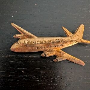 Vintage Rhein-Main Air Base Airplane Figurine
